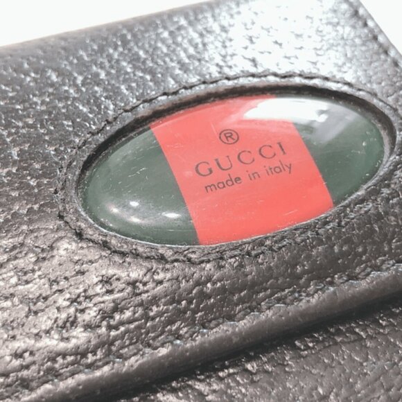 Gucci 6-ring key case, black leather, Sherry line - Picture 8 of 10